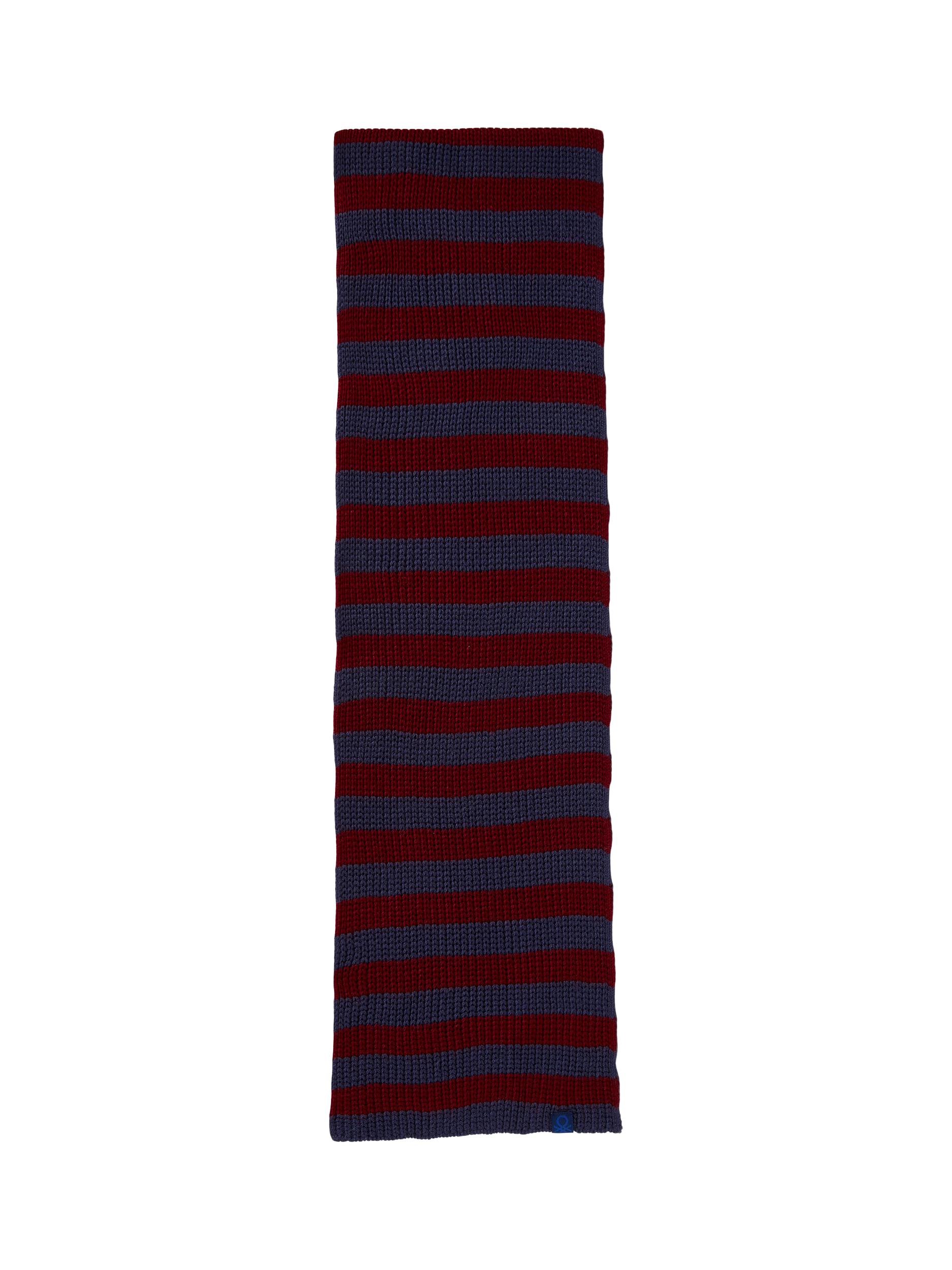 Product image 2 of 3, which shows Benetton Kids' Two Tone Striped Knit Scarf, Blue, One