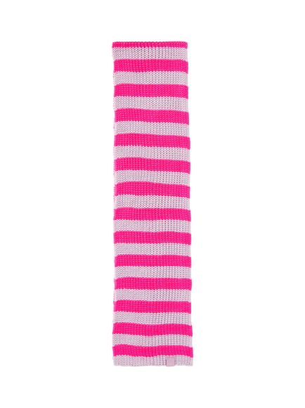 Benetton Kids' Two Tone Striped Knit Scarf - view 2, Violet