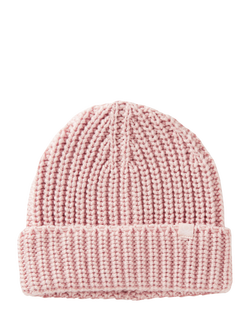 Benetton Kids' Knitted Beanie Hat, Pink, Pink