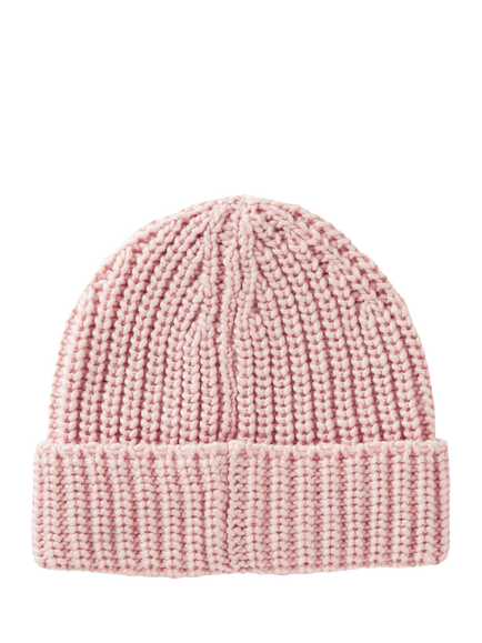 Benetton Kids' Knitted Beanie Hat, Pink - view 2, Pink