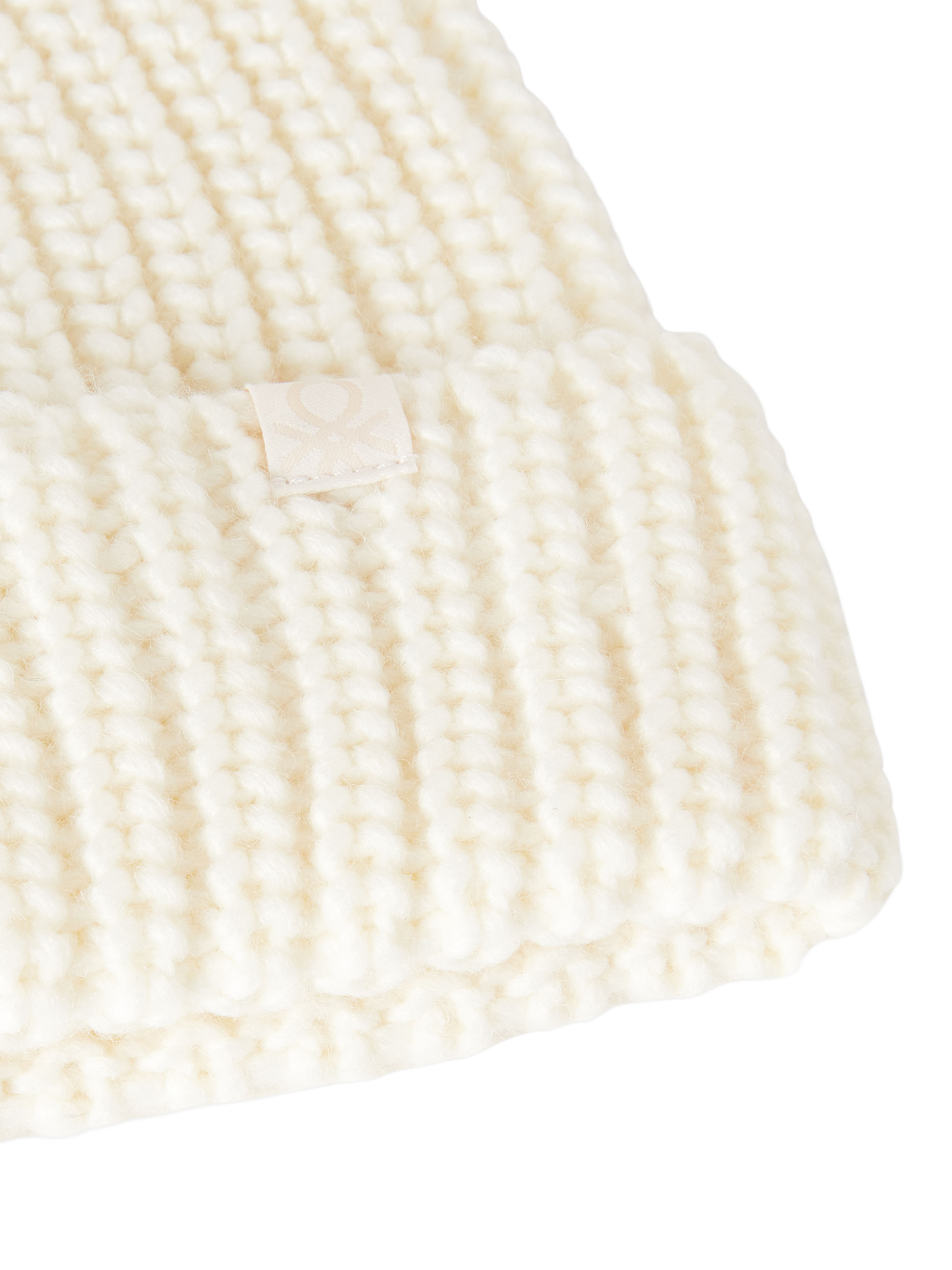 Product image 3 of 3, which shows Benetton Kids' Soft Beanie Hat, White, One