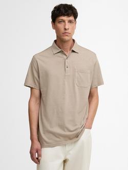 Barbour Steventon Cotton Blend Tailored Fit Polo Shirt, Concrete, Concrete