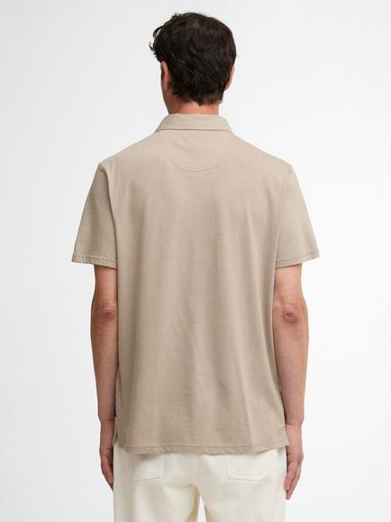 Barbour Steventon Cotton Blend Tailored Fit Polo Shirt, Concrete - view 2, Concrete