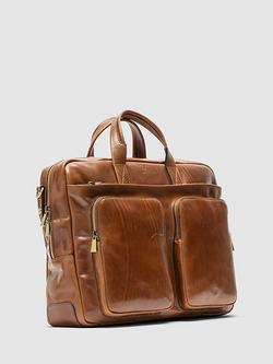 Rodd & Gunn Cambridge Leather Briefcase, Cognac - view 2, Cognac