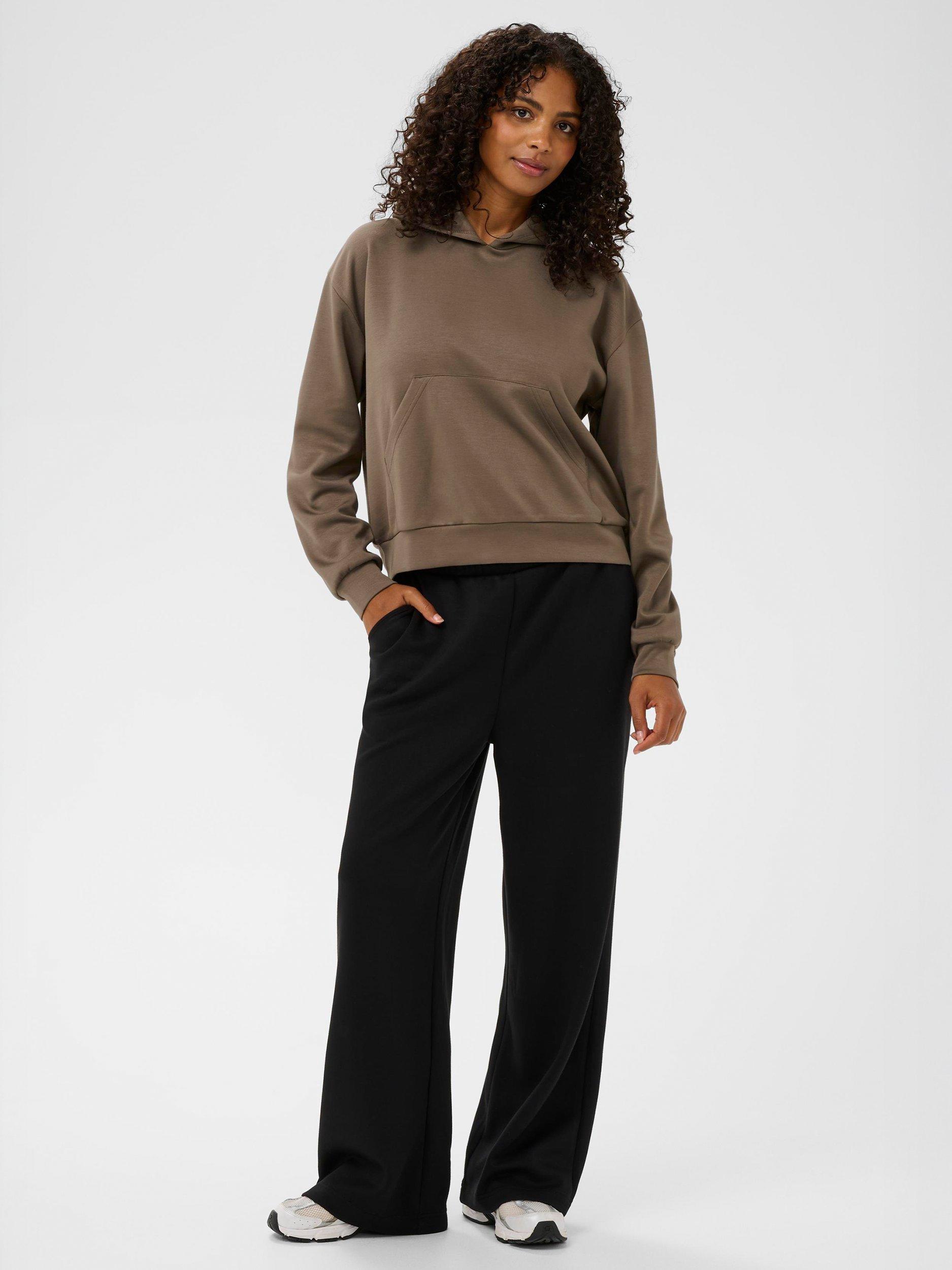 Product image 3 of 6, which shows KAFFE KAannika Hoodie, Morel, XS
