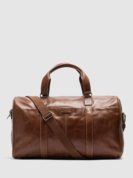 Rodd & Gunn Princeton Leather Weekender Bag, Cognac, Cognac