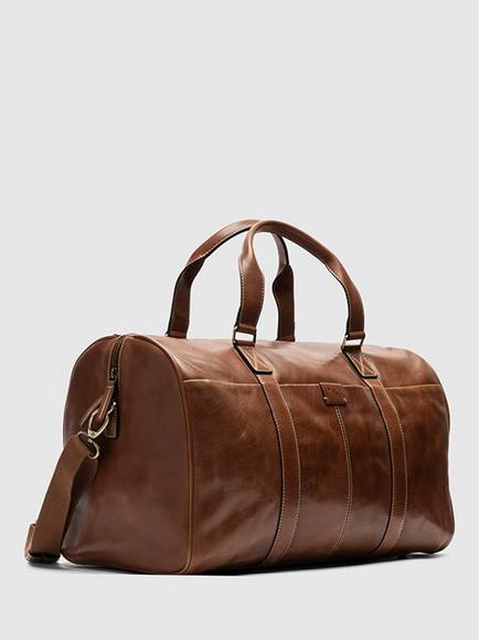 Rodd & Gunn Princeton Leather Weekender Bag, Cognac - view 2, Cognac