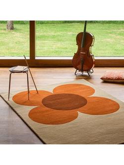 Orla Kiely Retro Flower Pure Wool Rug, Ecru - view 2, Ecru