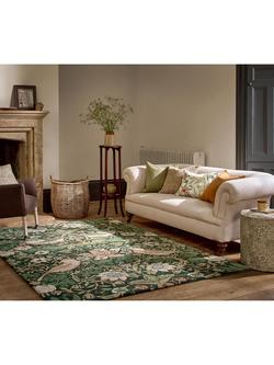 Morris & Co. Pure Strawberry Thief Rug - view 2, Green