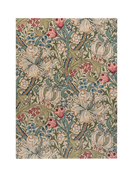 Morris & Co. Golden Lily Pure Wool Rug, Green, Green