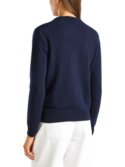 Benetton Korean Cardigan, Blue - view 2, Blue