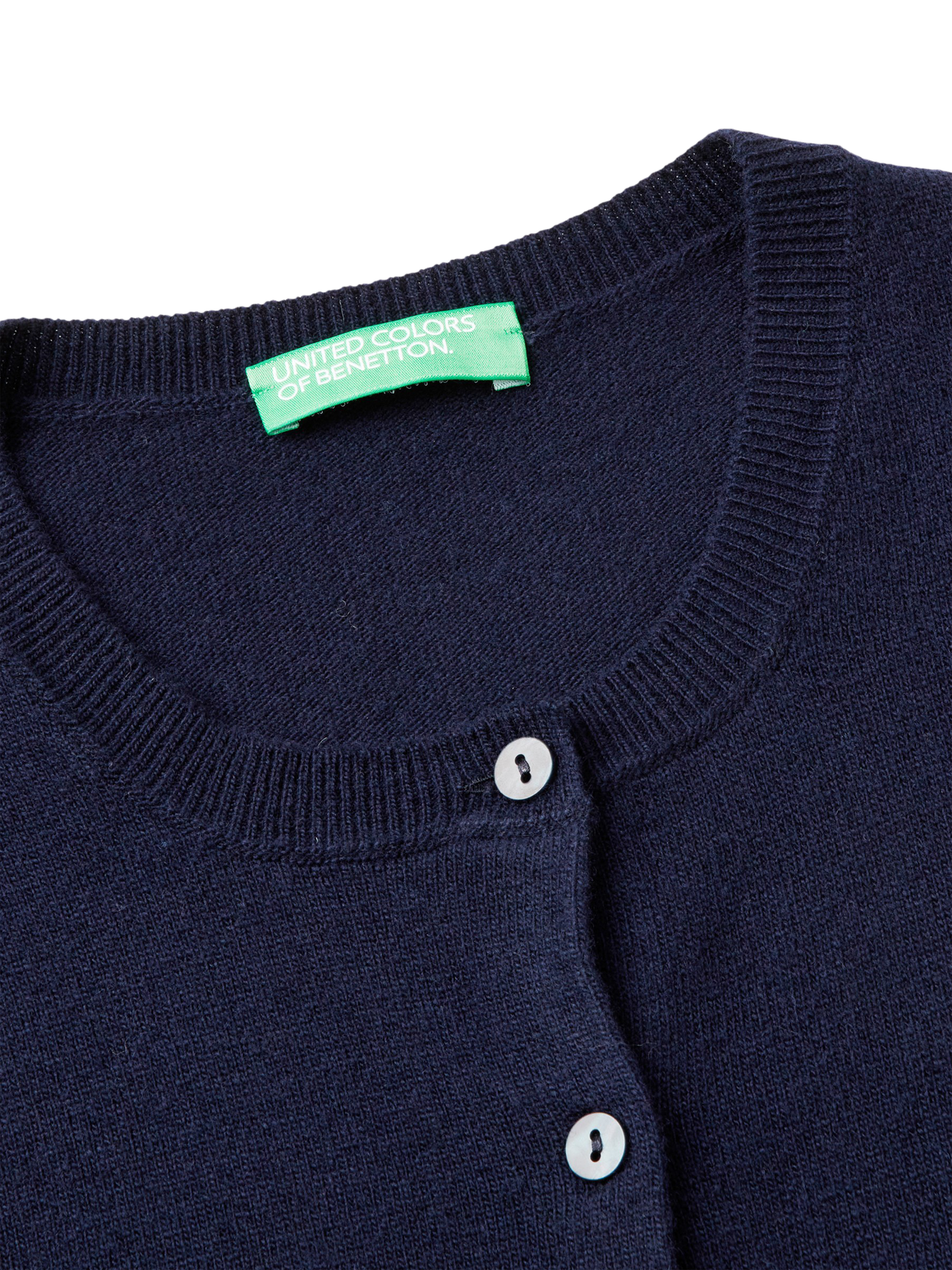 Product image 6 of 6, which shows Benetton Korean Cardigan, Blue, S
