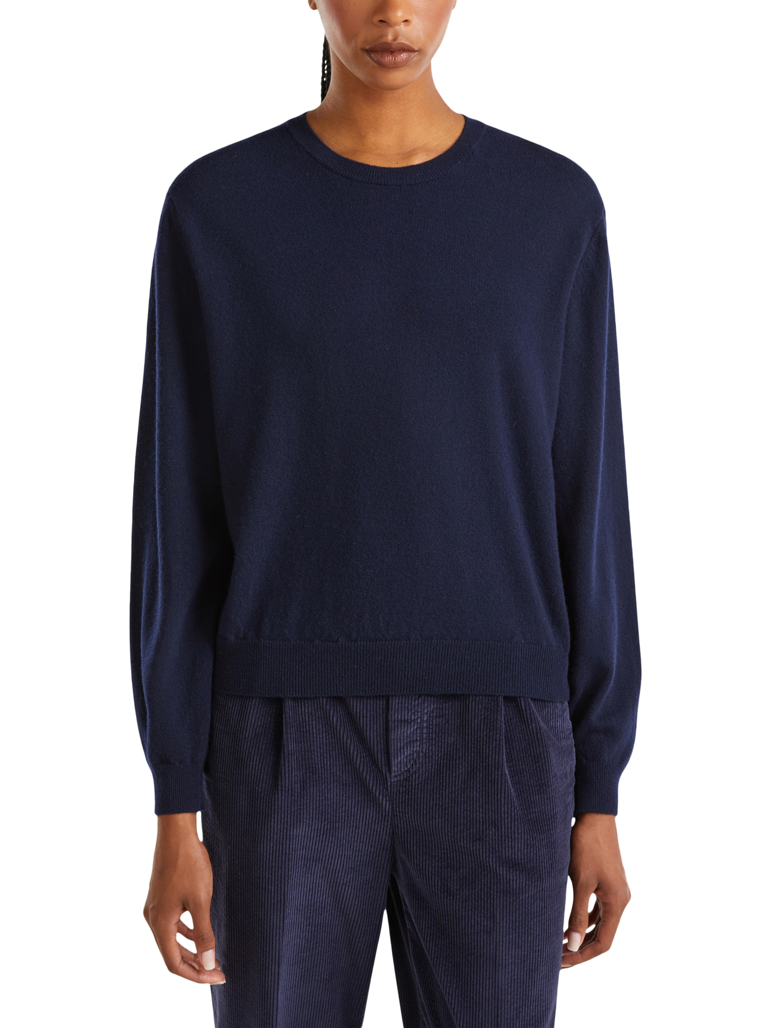Product image 1 of 6, which shows Benetton Crew Neck Jumper, Blue, XS
