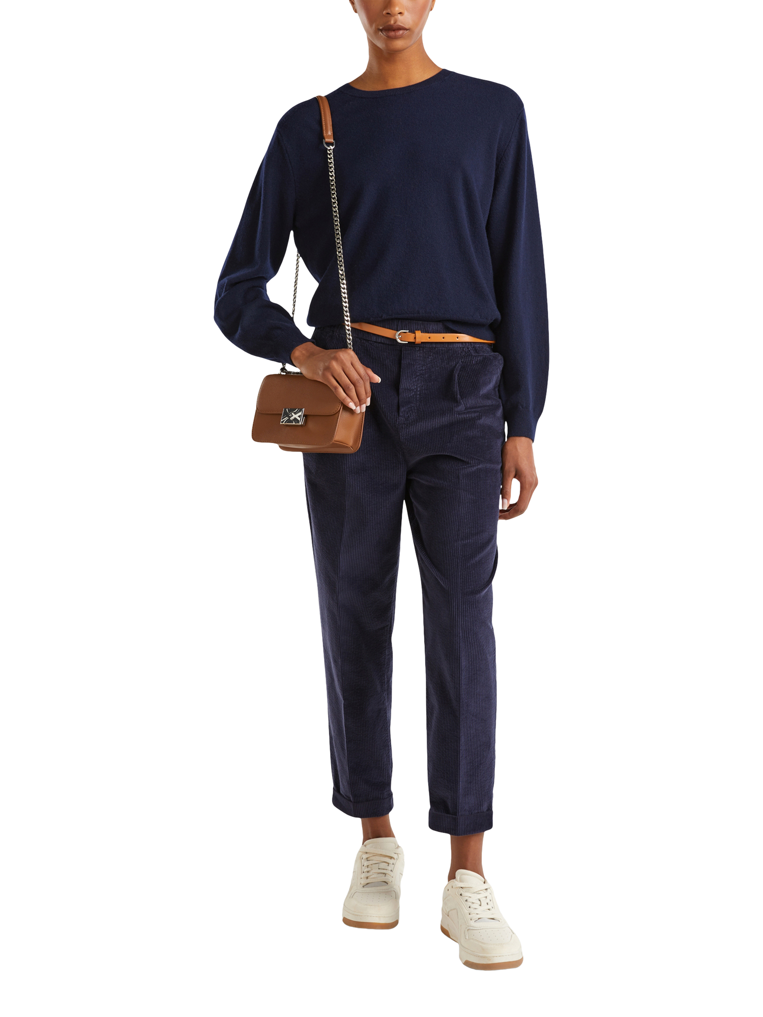 Product image 3 of 6, which shows Benetton Crew Neck Jumper, Blue, XS