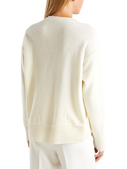 Benetton Crew Neck Jumper - view 2, White