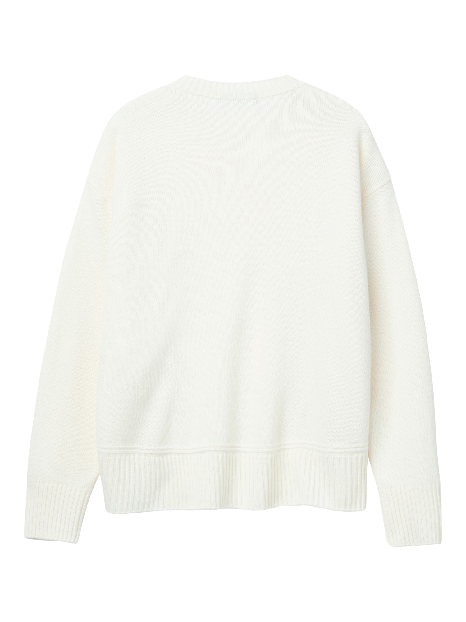 Product image 5 of 6, which shows Benetton Crew Neck Jumper, White, XS