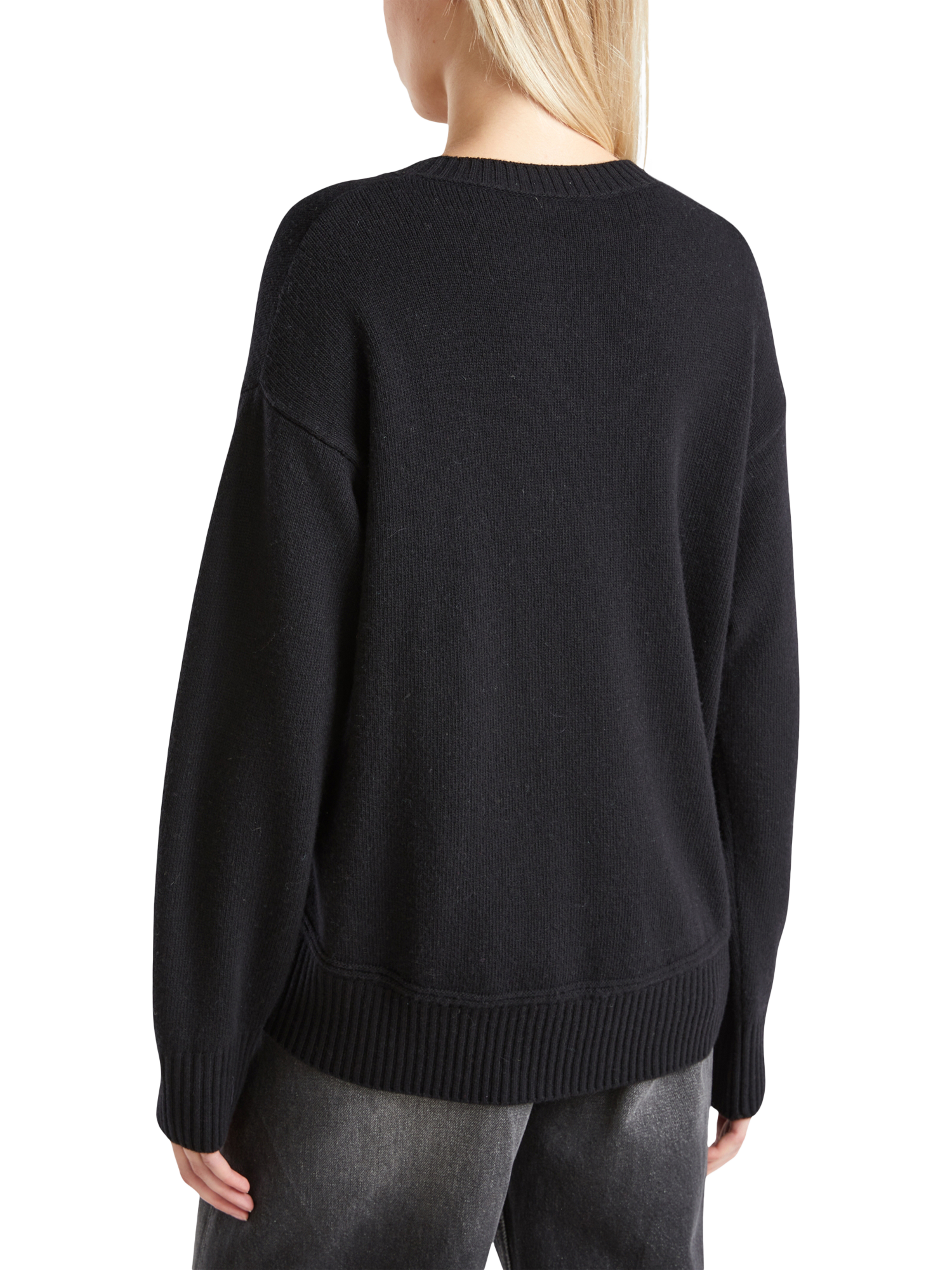 Product image 2 of 6, which shows Benetton Crew Neck Jumper, Black, XS