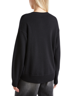 Benetton Crew Neck Jumper - view 2, Black