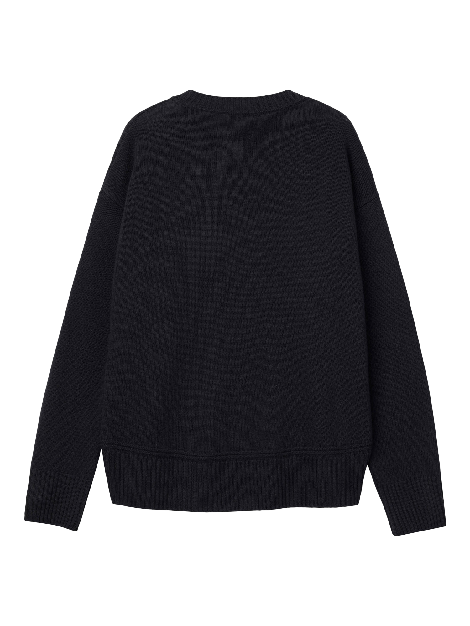 Product image 5 of 6, which shows Benetton Crew Neck Jumper, Black, XS