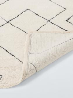 John Lewis Riad Diamond Berber Hand Tufted Pure Wool Rug, White Ivory - view 2, White Ivory