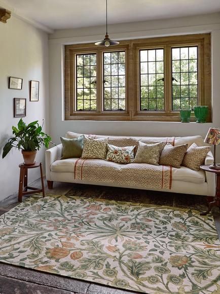 Morris & Co. Hyacinth Floral Rug, Natural - view 2, Natural