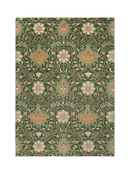 Morris & Co. Montreal Pure Wool Rug, Green, Green