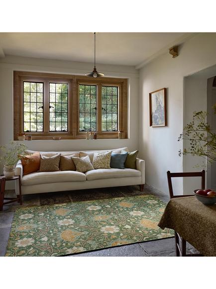 Morris & Co. Montreal Pure Wool Rug, Green - view 2, Green