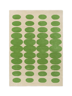 Orla Kiely Optical Oval Pure Wool Rug, Green