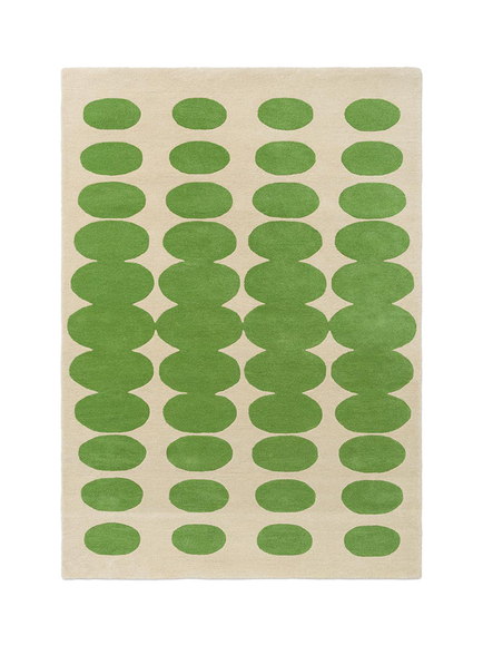 Orla Kiely Optical Oval Pure Wool Rug, Green