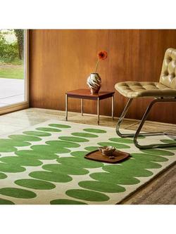 Orla Kiely Optical Oval Pure Wool Rug - view 2, Green