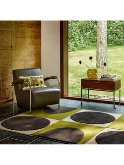 Orla Kiely Spot Square Pure Wool Rug - view 2, Green