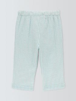 John Lewis Baby Lobster Seersucker Stripe Trousers, Blue - view 2, Blue