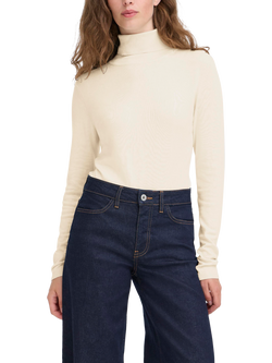ICHI Mafa Roll Neck Jumper, Almond Milk