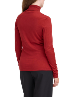 ICHI Mafa Roll Neck Jumper, Red Dahlia - view 2, Red Dahlia