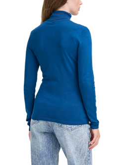 ICHI Mafa Roll Neck Jumper, Navy Peony - view 2, Navy Peony