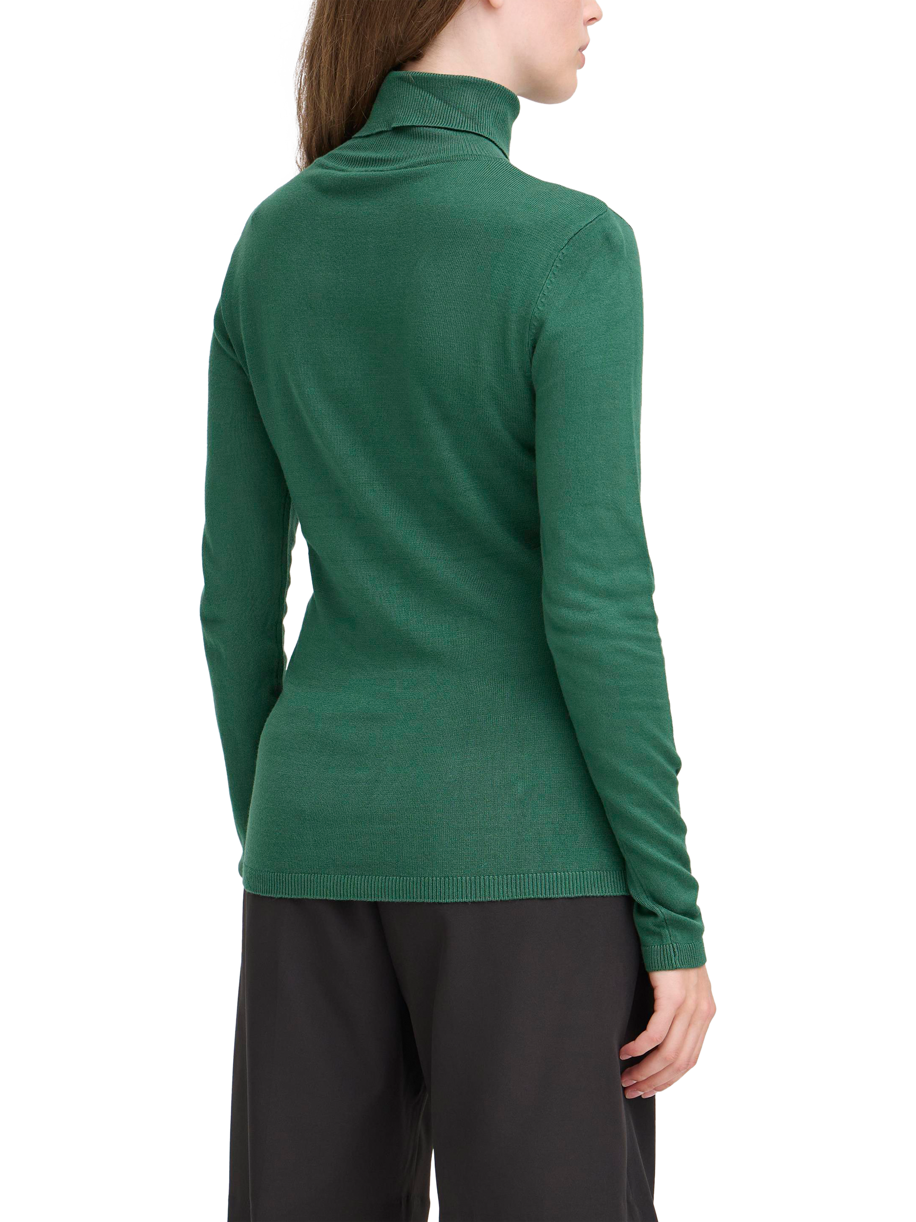 Product image 2 of 7, which shows ICHI Mafa Roll Neck Jumper, Pine Needle, XS