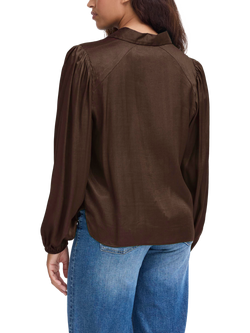ICHI Colorada Long Sleeve Shirt, Coffee Bean - view 2, Coffee Bean
