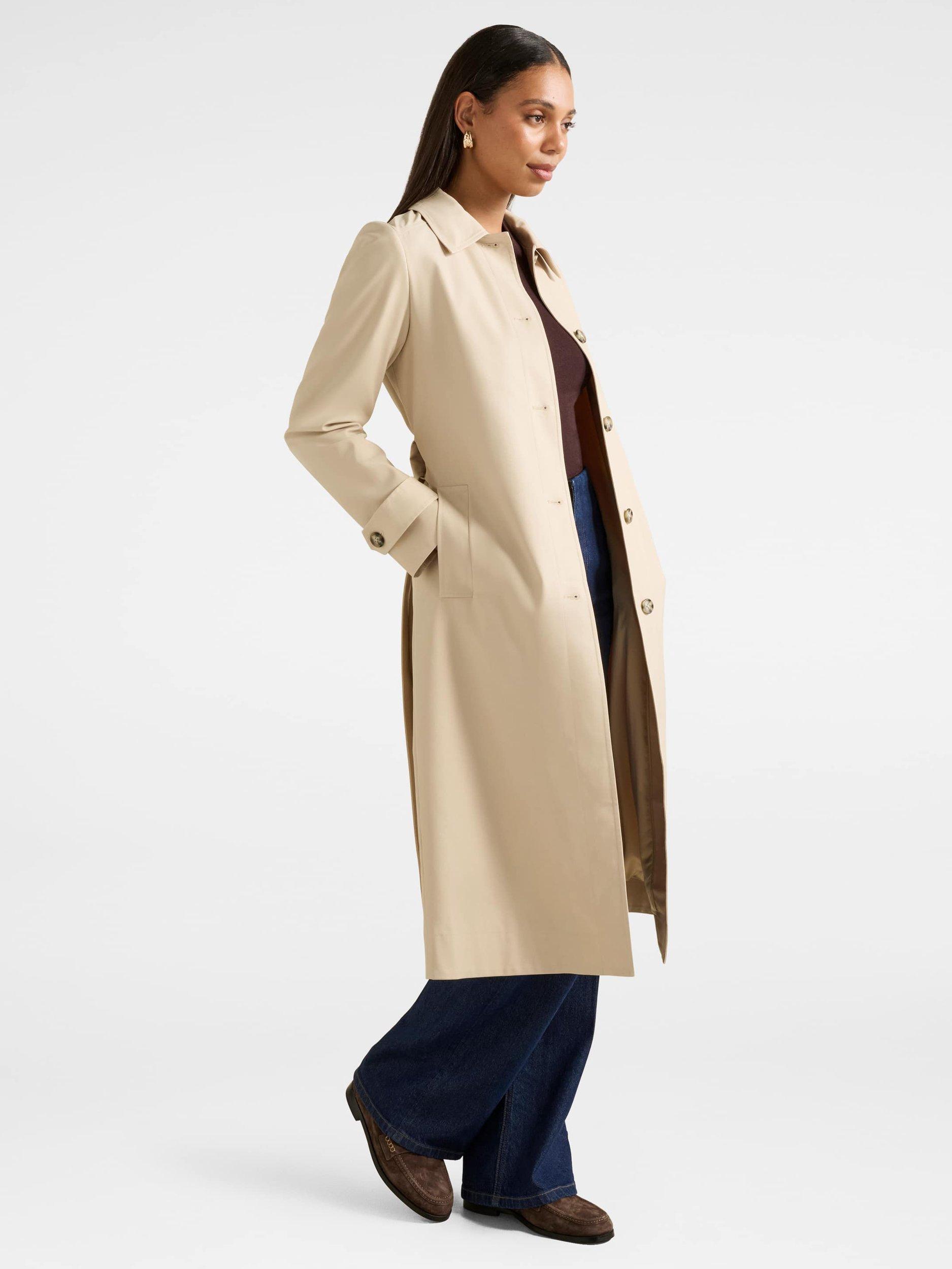 Product image 3 of 5, which shows Forever New Helen Single Breasted Trench Coat, Soft Camel, 4