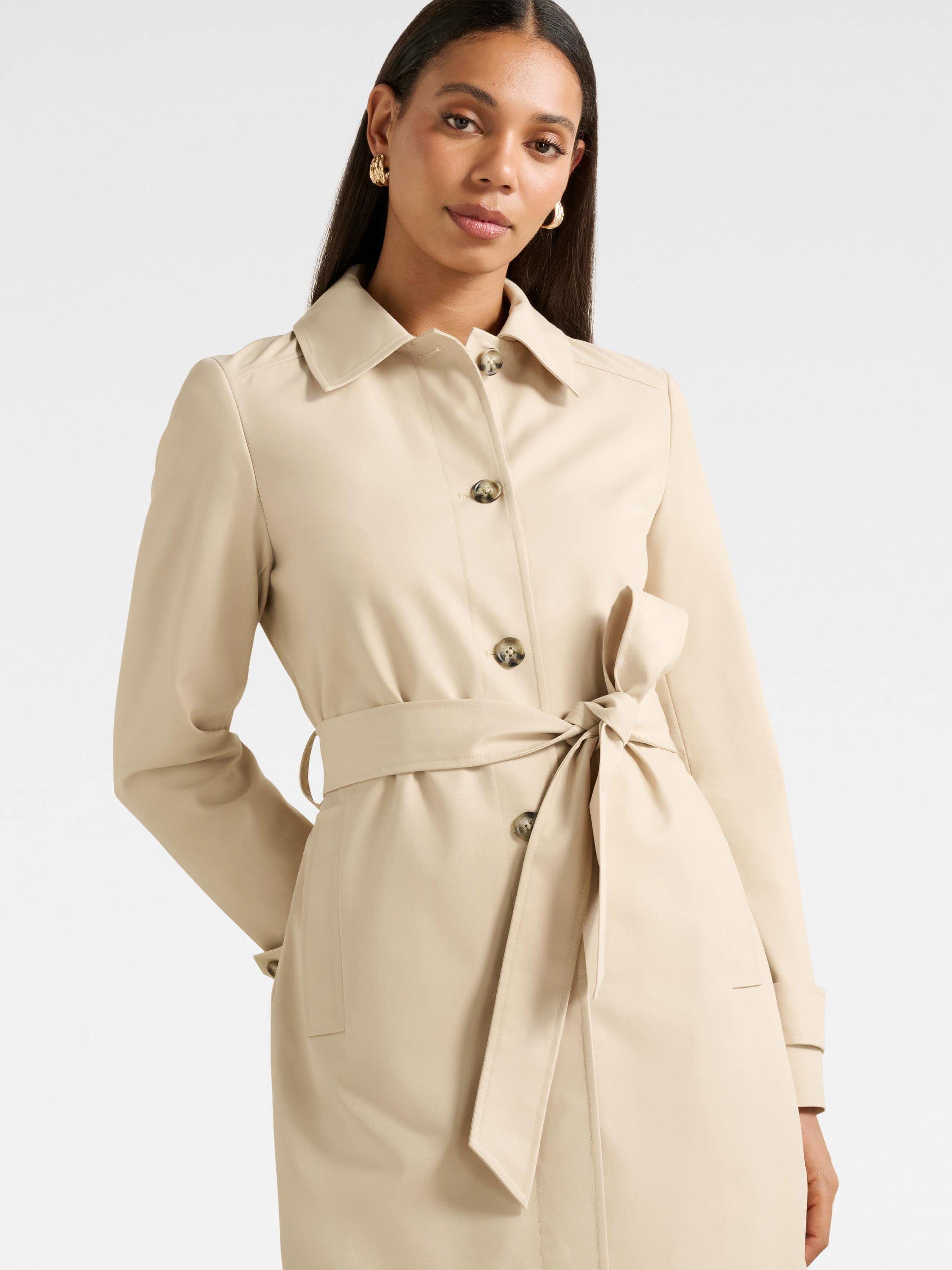 Product image 4 of 5, which shows Forever New Helen Single Breasted Trench Coat, Soft Camel, 4
