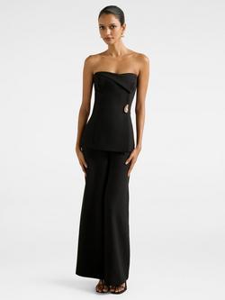 Forever New Petite Joanna Strapless Jumpsuit, Black, Black