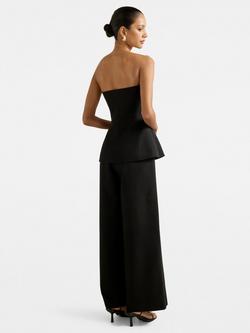Forever New Petite Joanna Strapless Jumpsuit, Black - view 2, Black