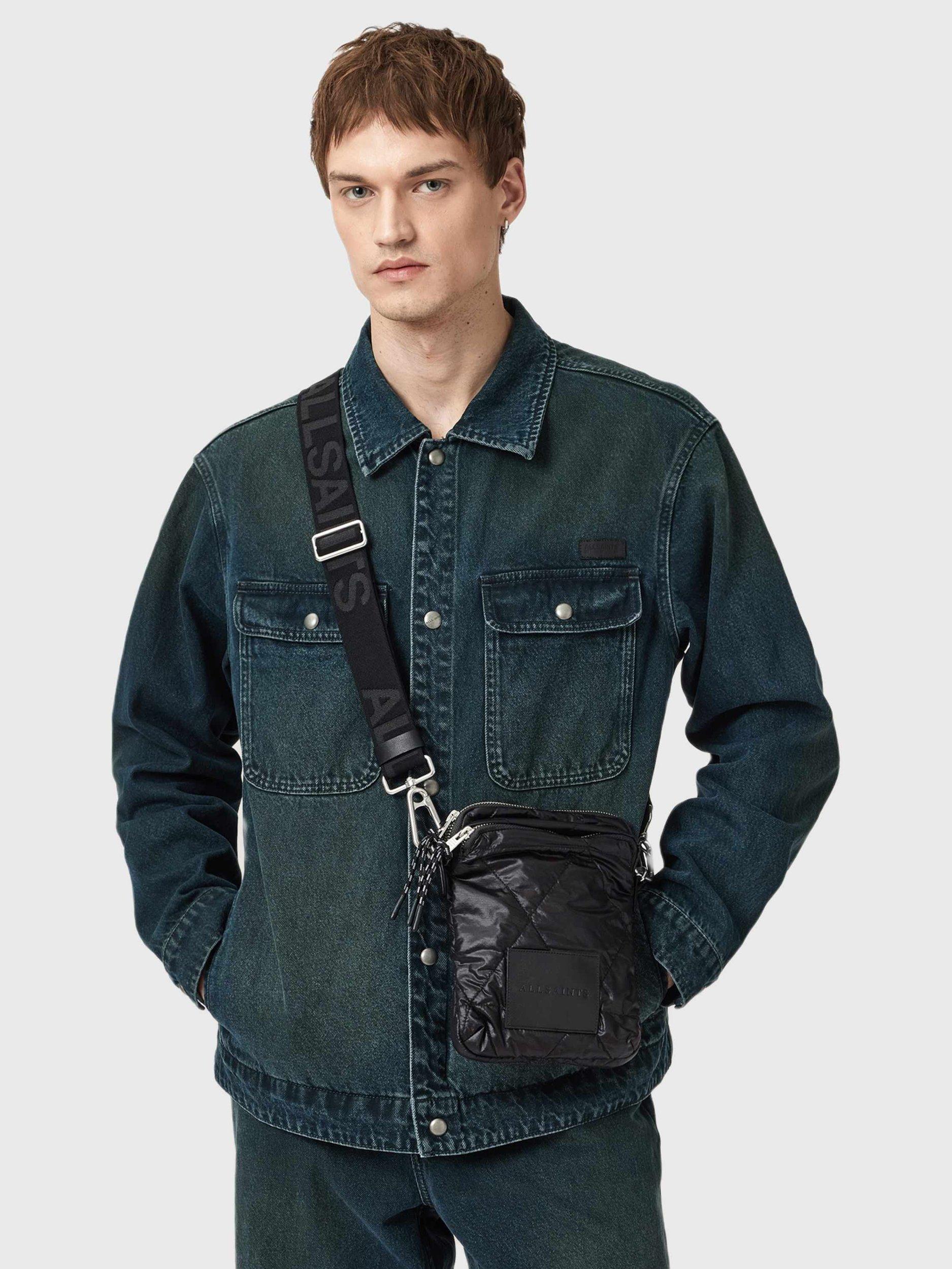 Product image 2 of 6, which shows AllSaints Haven Quilted Crossbody Bag, Black