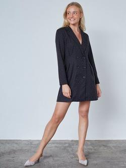 Sisters Point Gaf Tuxedo Mini Dress, Black, Black