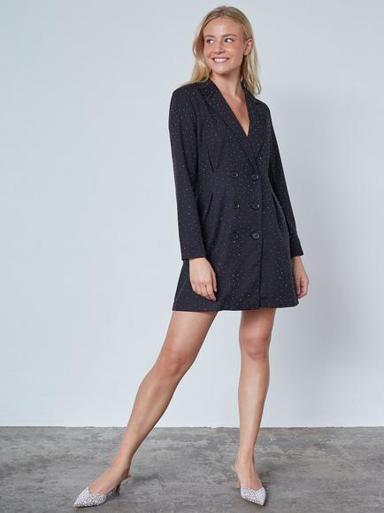 Sisters Point Gaf Tuxedo Mini Dress, Black, Black