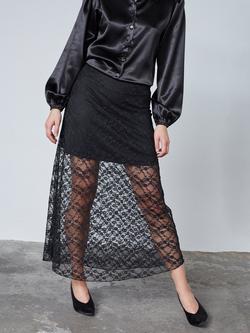 Sisters Point Venga Lace Maxi Skirt, Black, Black