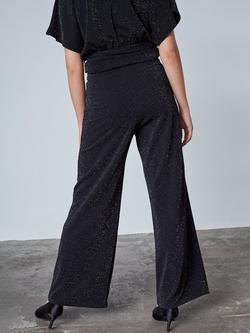 Sisters Point Glut Wide Leg Trousers, Black/Silver - view 2, Black/Silver