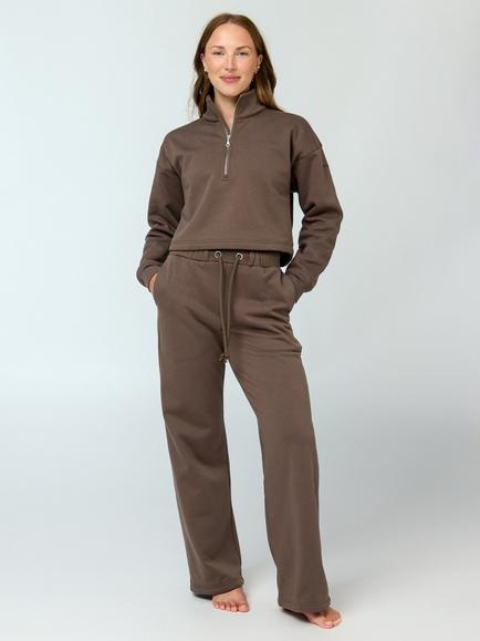Girlfriend Collective Millie Straight Leg Joggers, Mink, Mink