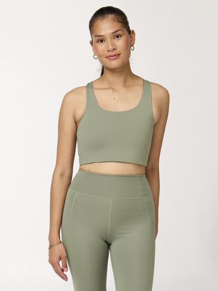 Girlfriend Collective Paloma Longline Sports Bra, Leaf