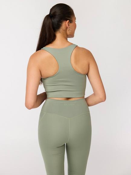Girlfriend Collective Paloma Longline Sports Bra - view 2, Leaf