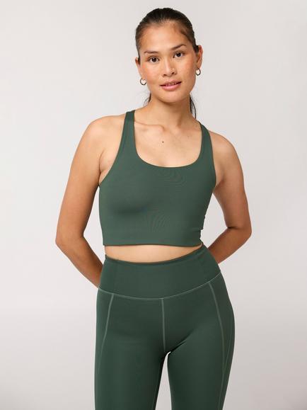 Girlfriend Collective Paloma Racerback Sports Bra, Jungle